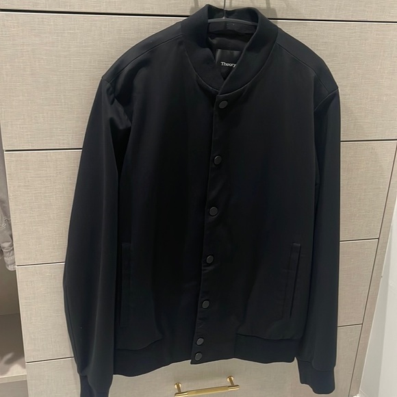 Theory men’s varsity black jacket size M - Picture 1 of 6